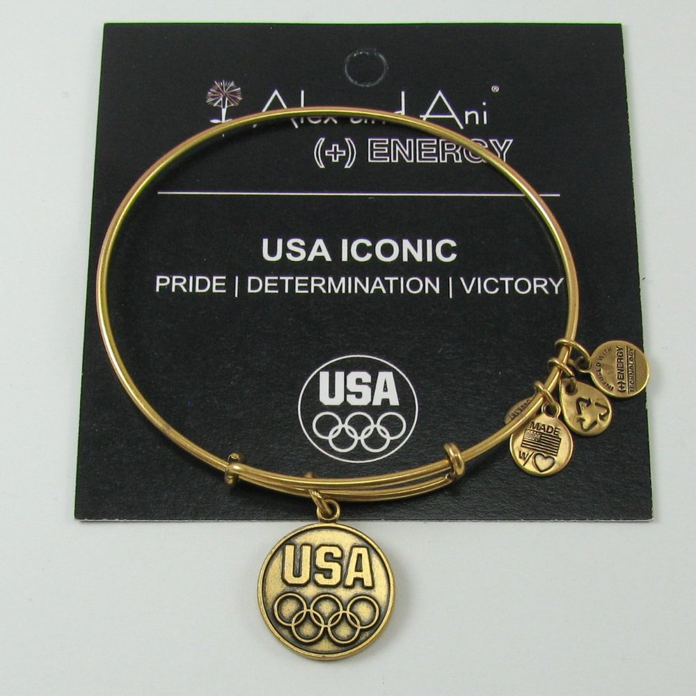 Alex and Ani Team USA Olympics Gold Bangle Bracelet